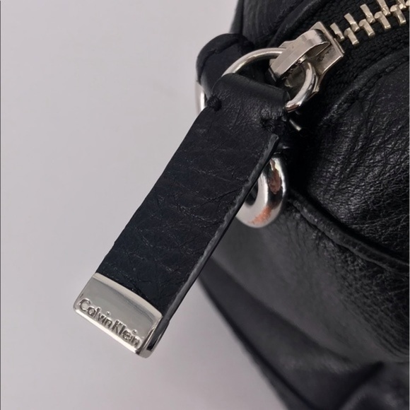 Calvin Klein Black Soft Pebbled Leather Satchel with detachable shoulder strap - Picture 7 of 13